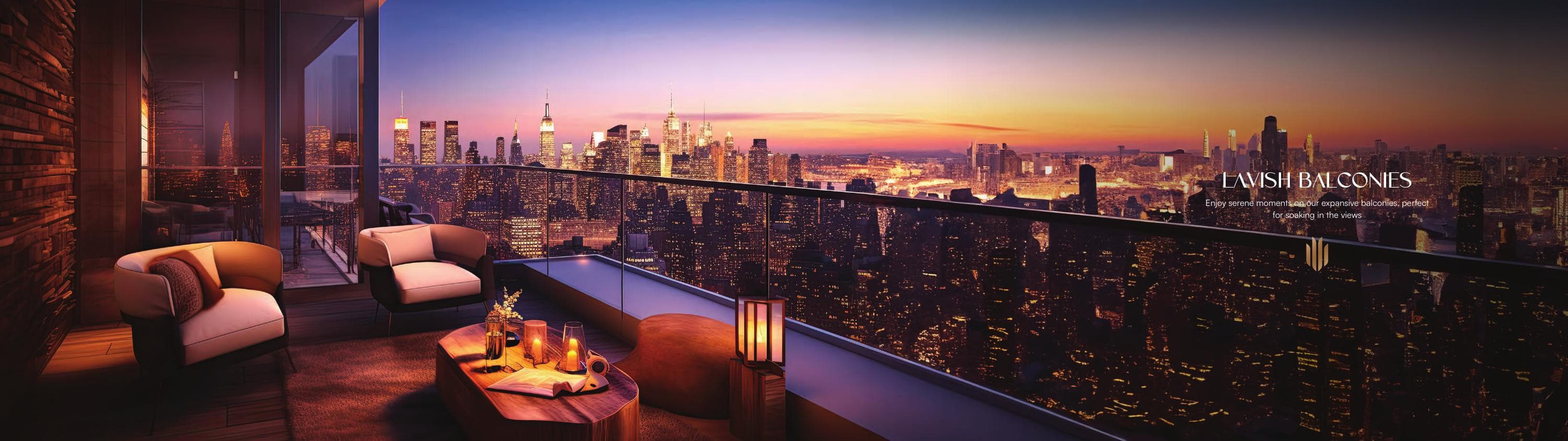 Lavish Balconies with Skyline Views